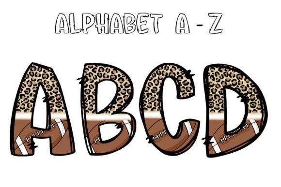 A Bold Play: Styling with American Football Leopard Alphabet2