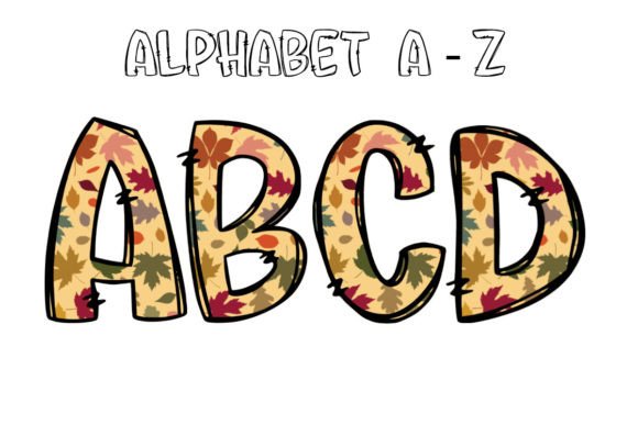 Autumn Fall Alphabet PNG, Doodle Letter: Your Creative Toolkit
