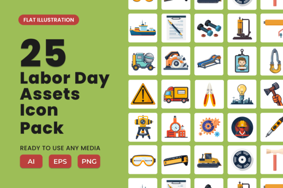 Celebrate Craftsmanship with the Labour Day 2D Icon Set