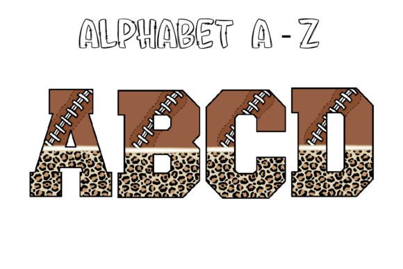 Football Leopard Alphabet PNG Design: Bold Graphics for Dynamic Projects