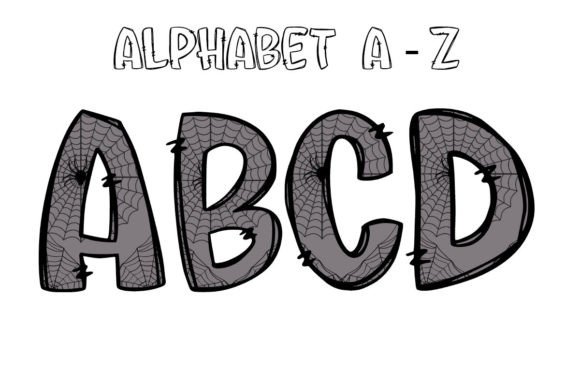 Halloween Alphabet Letters Sublimation3: Spooky Design Assets