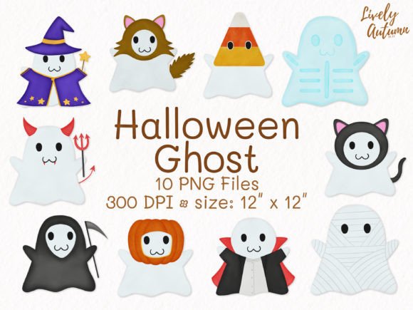 Halloween Baby Ghost | PNG Files Set for Creators