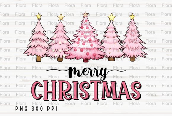Pink Merry Christmas Tree Sublimation: Your Festive Design Toolkit