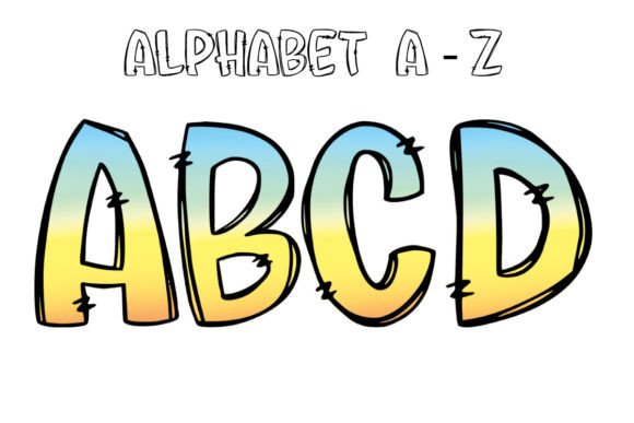 Rainbow Alphabet Doodle: A Creative Asset for Vibrant Branding