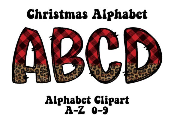Red Plaid Christmas Alphabet Sublimation: A Festive Design Essential