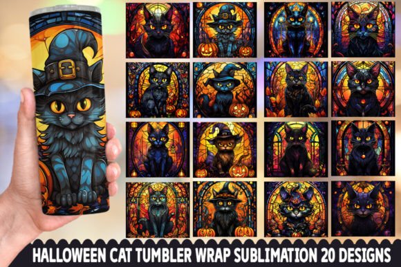 Stained Glass Halloween Cat Tumbler Bun: A Designer's Guide