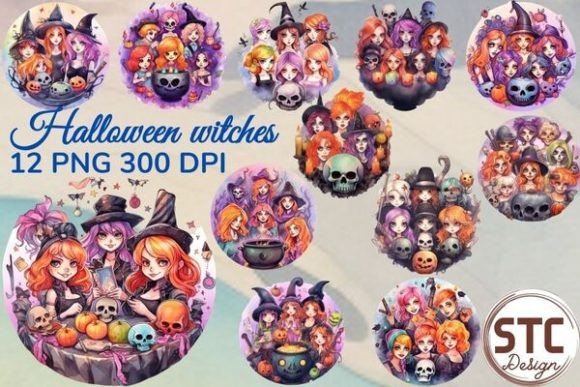 Unleashing Creative Magic: Halloween Witches Watercolor Sublimation