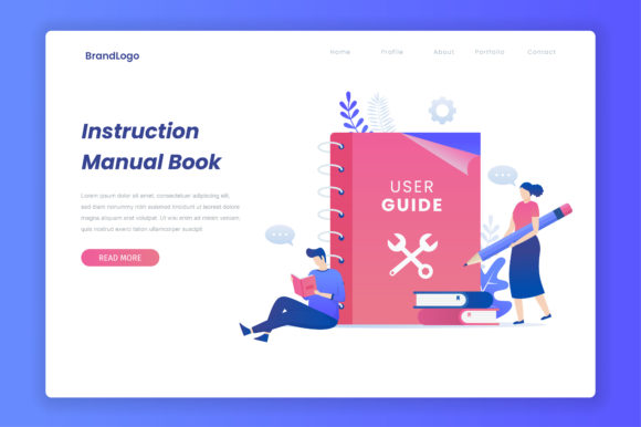 User Manual Book Flat Vector Concept: A Designer's Guide