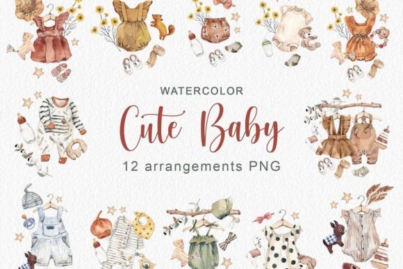 Watercolor Cute Baby Arrangements: A Designer's Guide