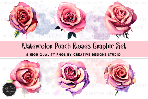Watercolor Peach Roses Clipart Set: A Designer's Guide