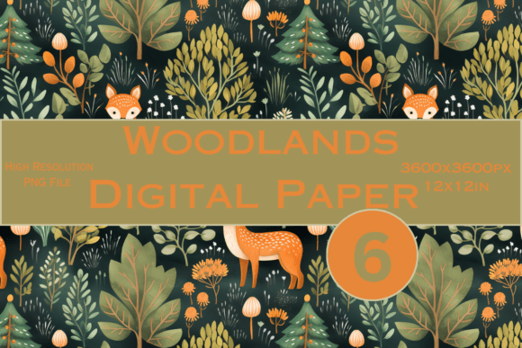 Woodlands Digital Paper: Versatile Watercolor Textures